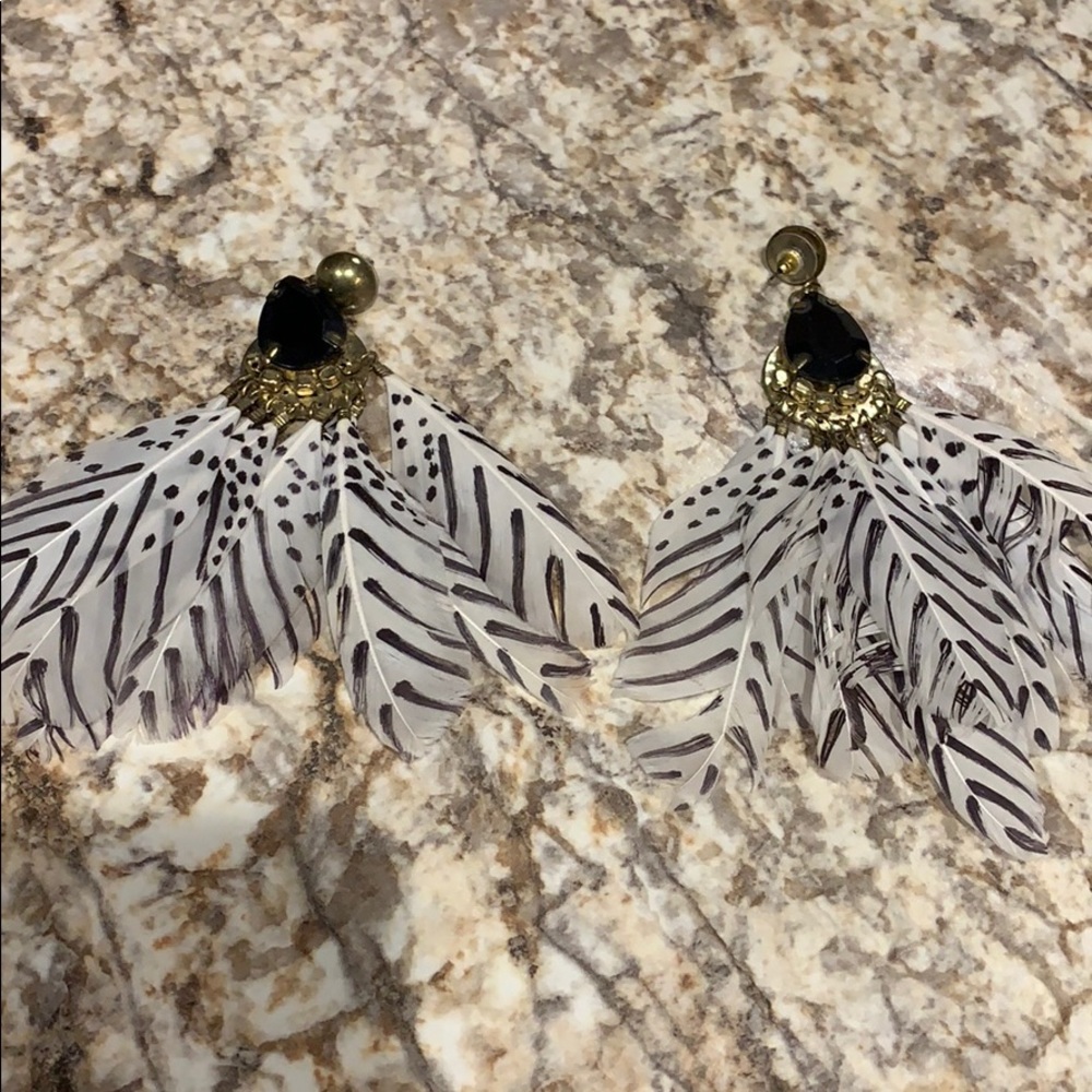 Anthropologie feather earrings